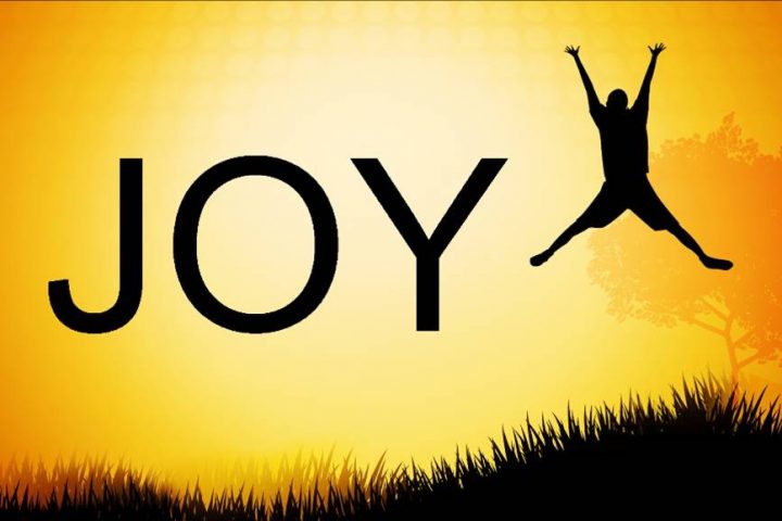 Joy jumping person