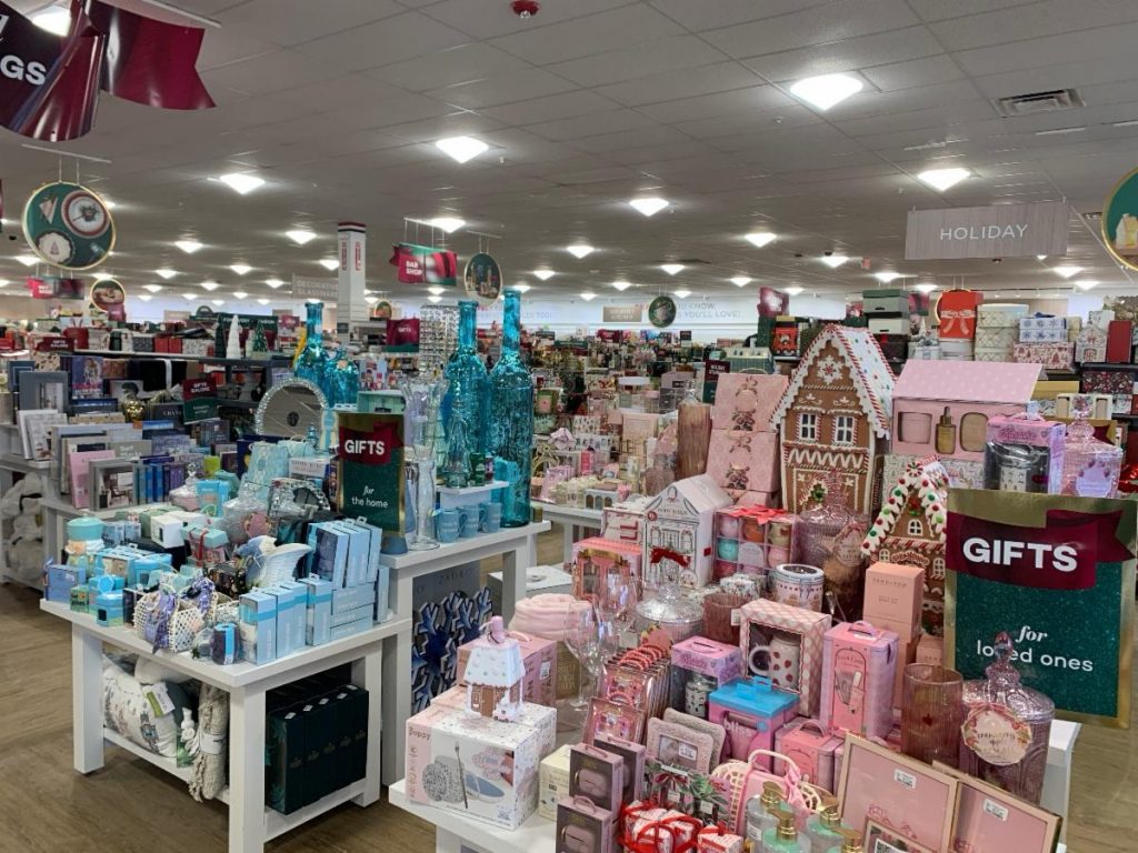 Retail store at Christmas time